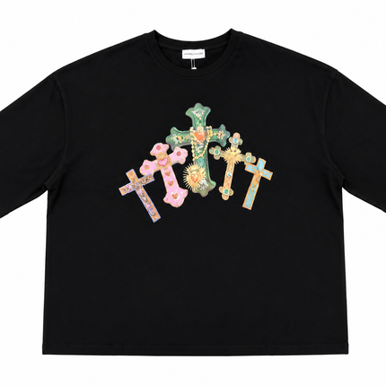 T-SHIRT CROCI COLOR BLACK