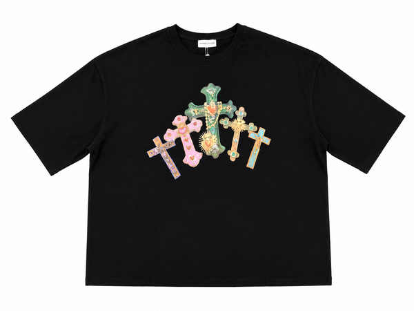 T-SHIRT CROCI COLOR BLACK