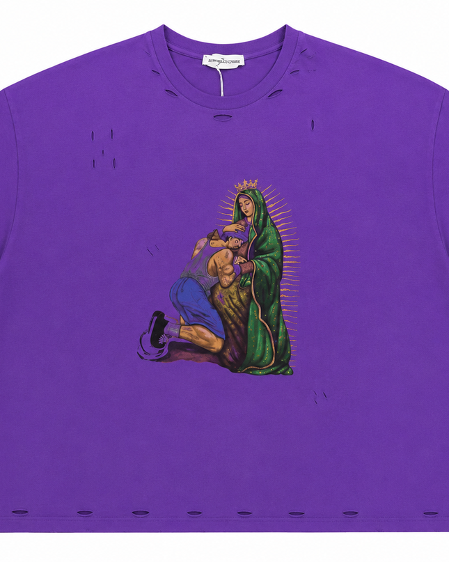 T-SHIRT STAMPATA PURPLE