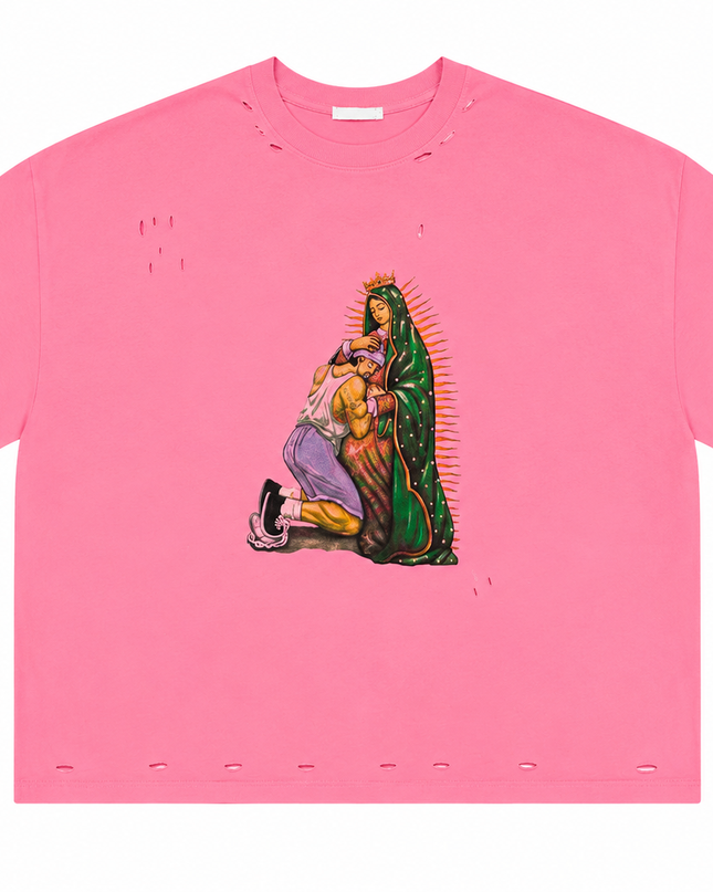 T-SHIRT STAMPATA FUCSIA