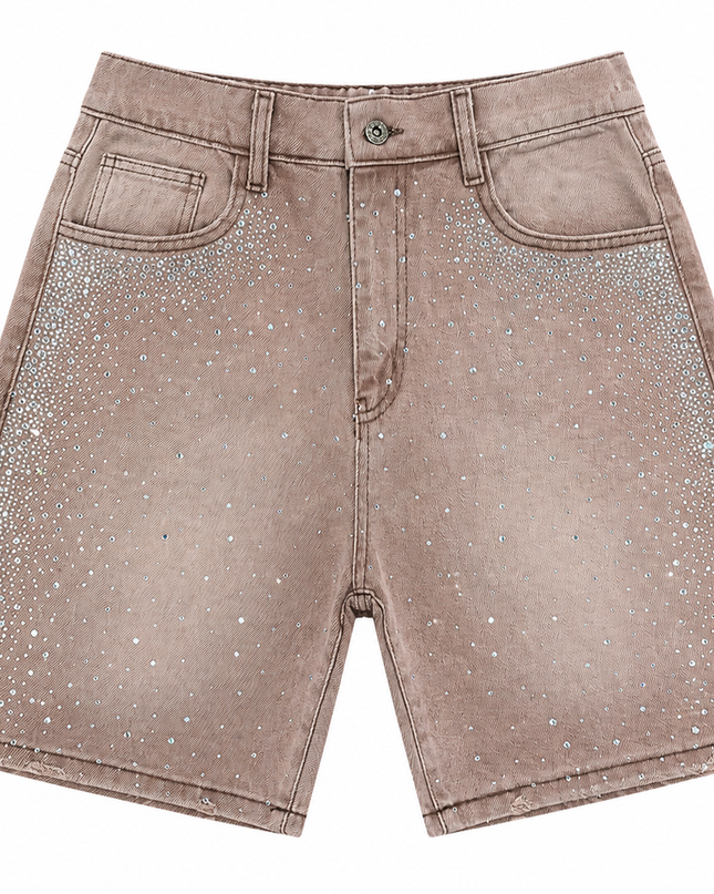 BERMUDA IN DENIM FULL CRISTAL BEIGE