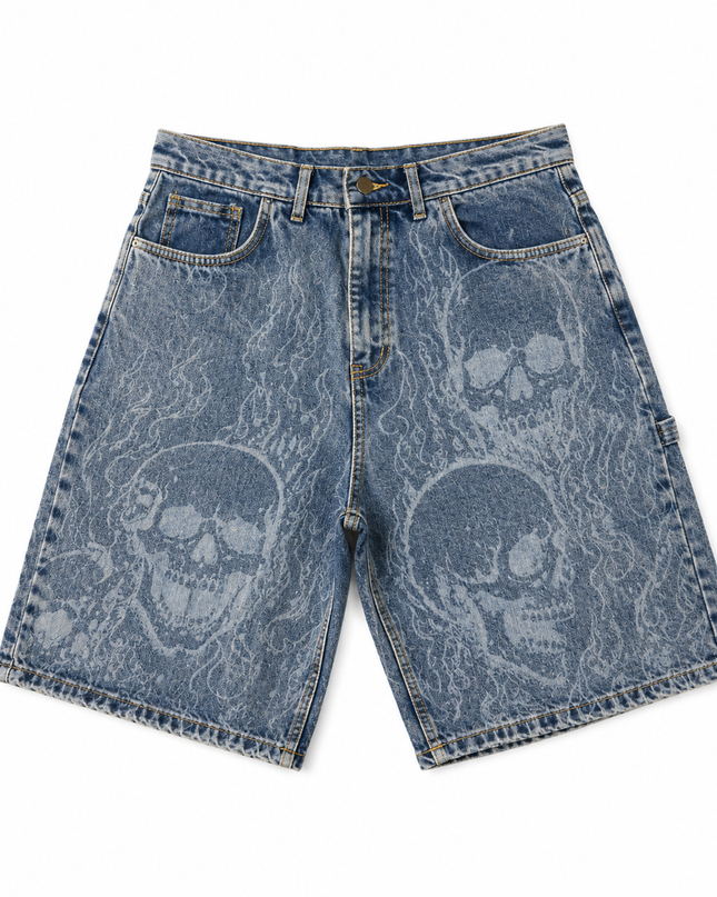 BERMUDA DENIM SKULL WASHED