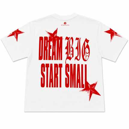 T-SHIRT DREAM BIG WHITE/RED