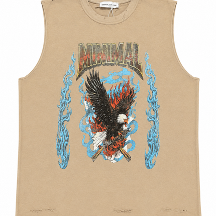 CANOTTA STAMPATA EAGLE BEIGE