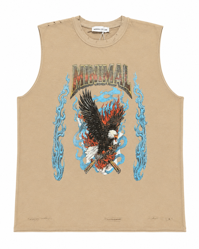CANOTTA STAMPATA EAGLE BEIGE