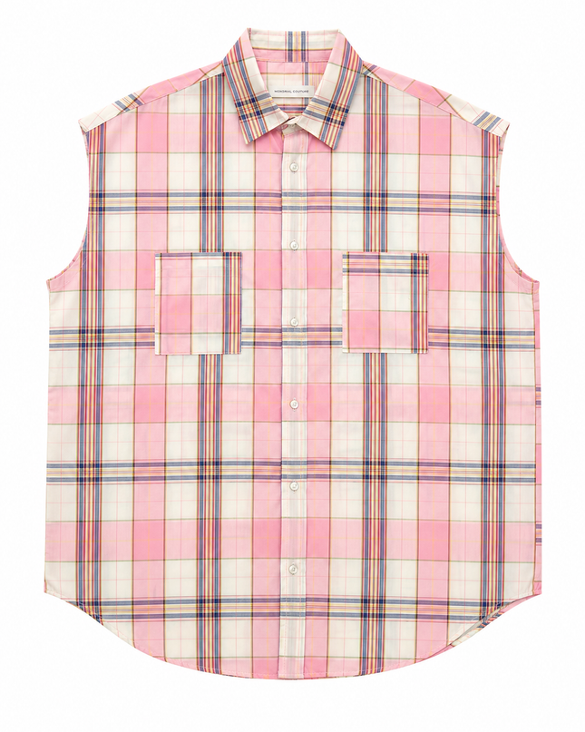 CAMICIA A QUADRI ROSA