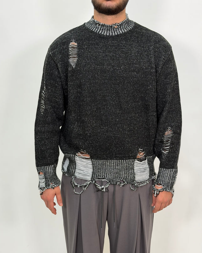 MAGLIONE SFILACCIATO GREY