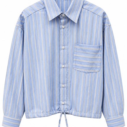 CAMICIA RIGATA CELESTE