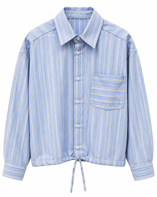 CAMICIA RIGATA CELESTE