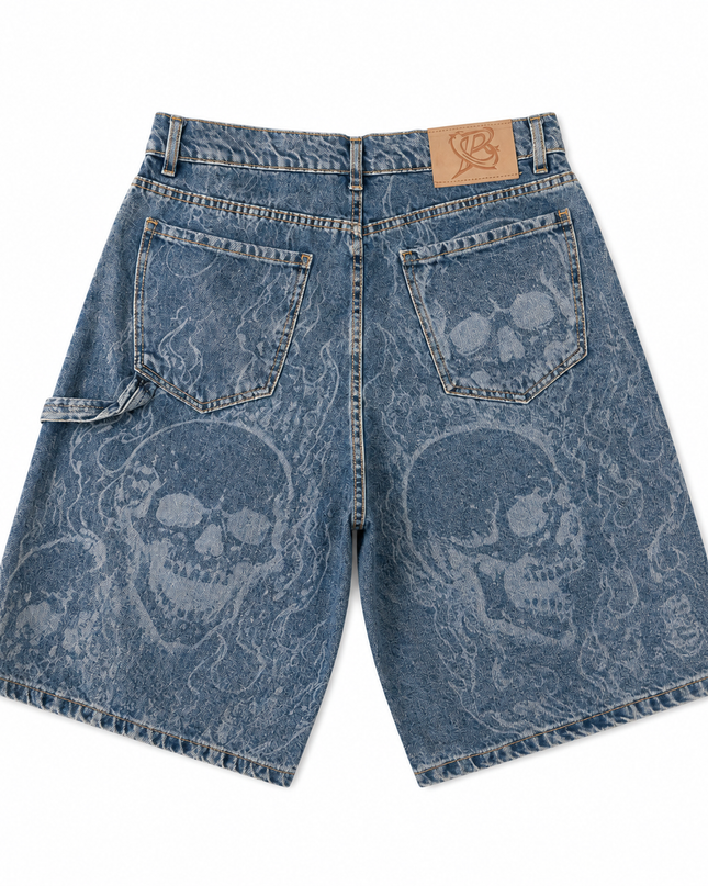 BERMUDA DENIM SKULL WASHED