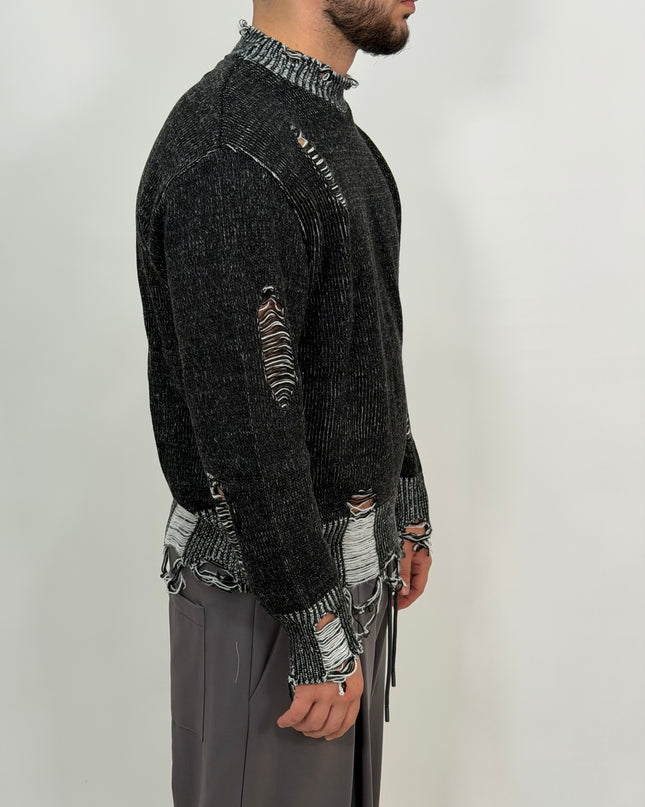 MAGLIONE SFILACCIATO GREY