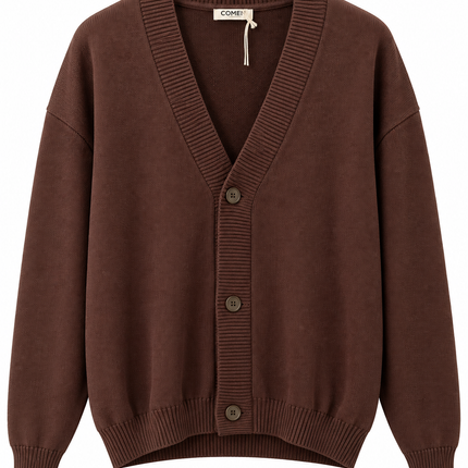 CARDIGAN MARRONE