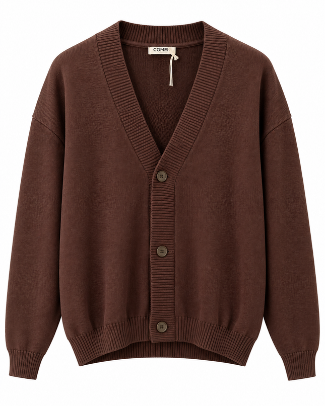 CARDIGAN MARRONE