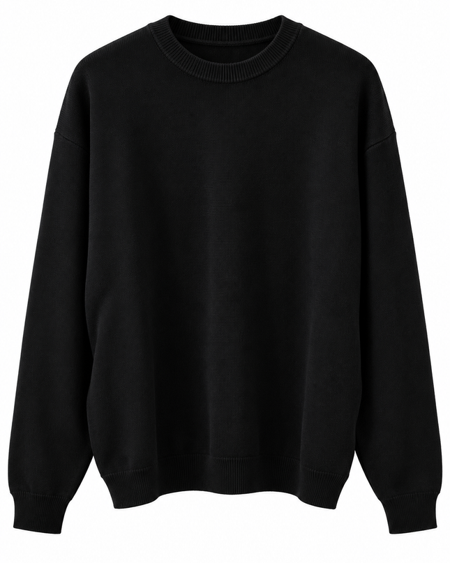 MAGLIONE A GIRO BLACK