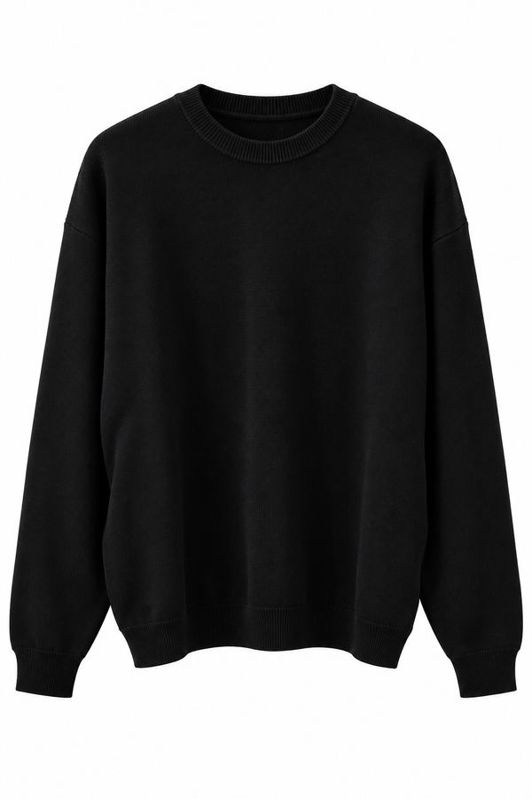 MAGLIONE A GIRO BLACK