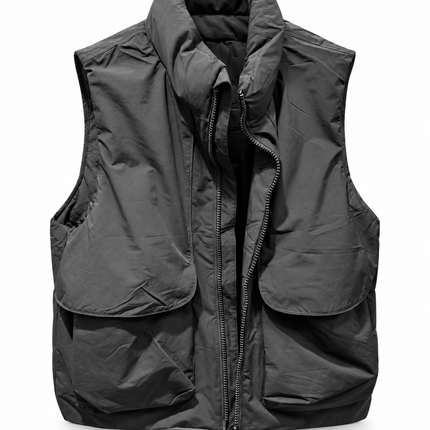 Gilet utility nero - vista frontale