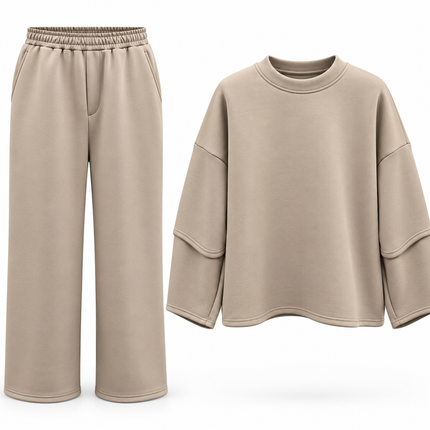 Tuta scuba beige